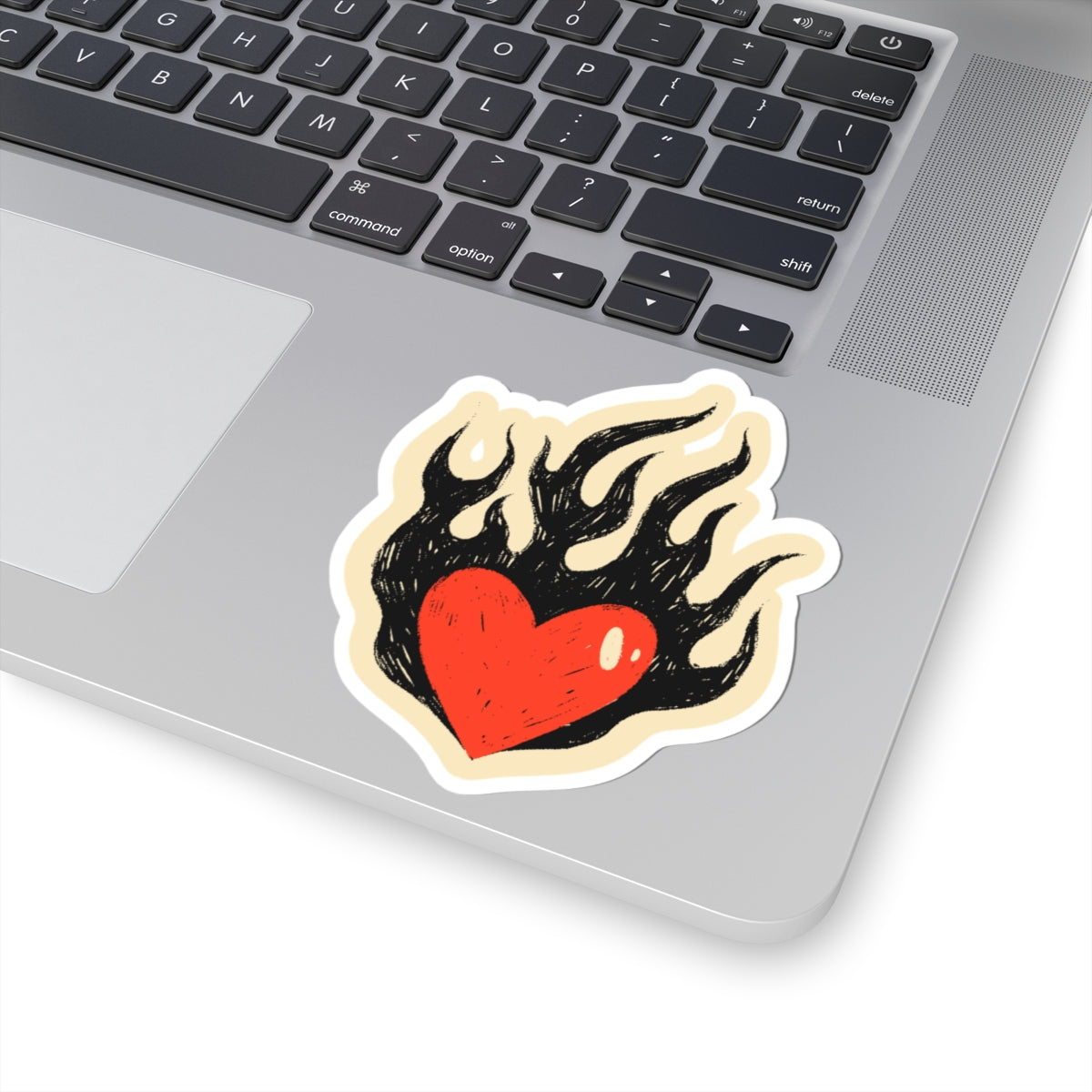 Heart on Fire Sticker