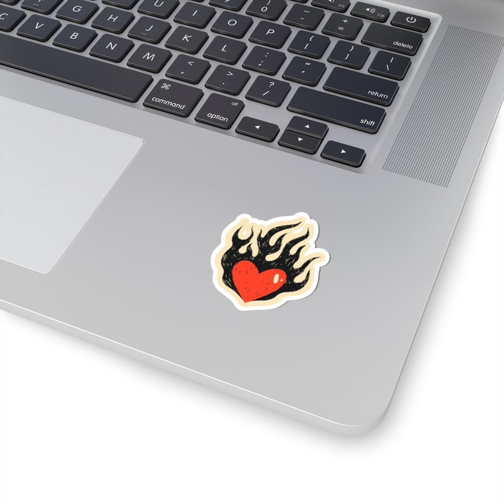 Heart on Fire Sticker