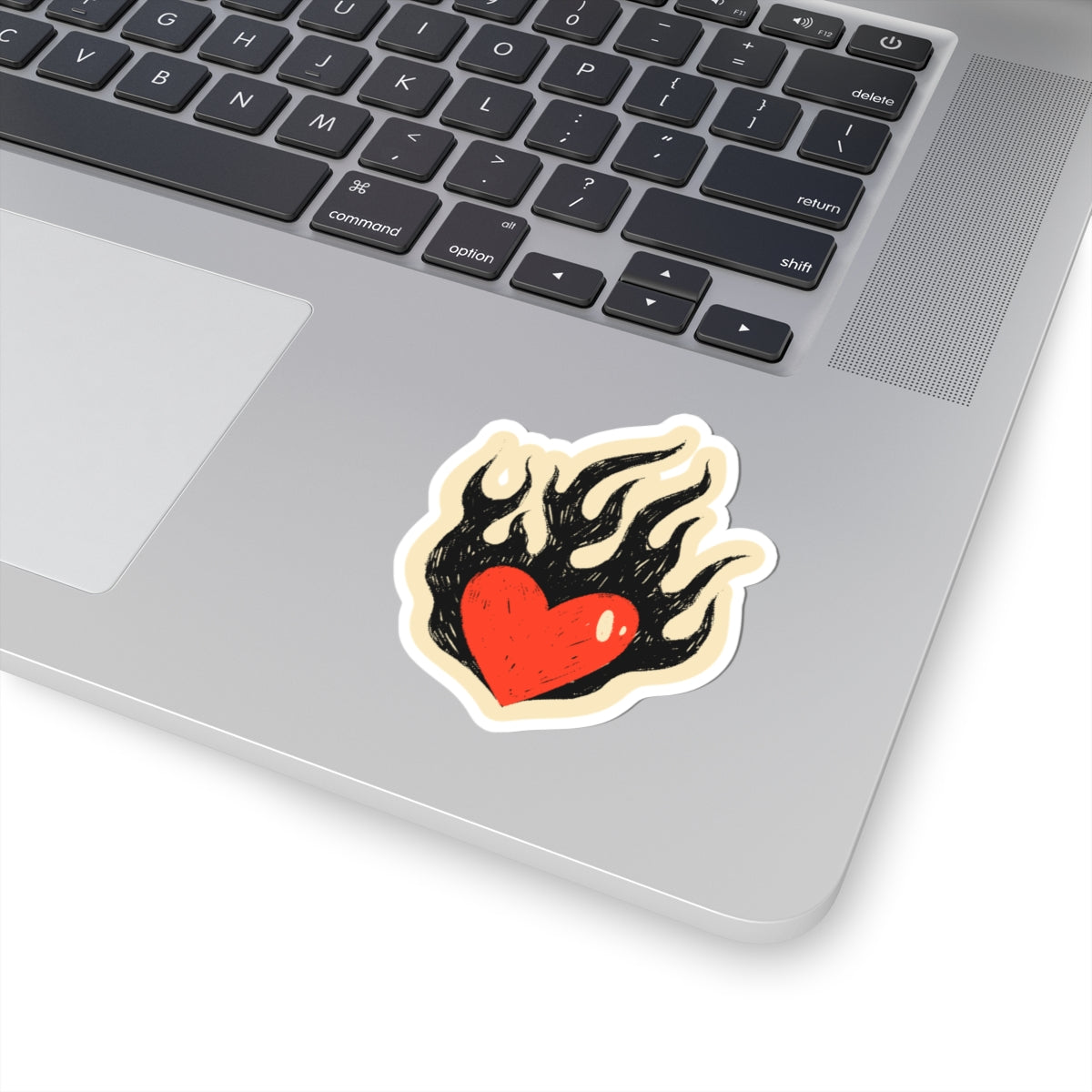 Heart on Fire Sticker